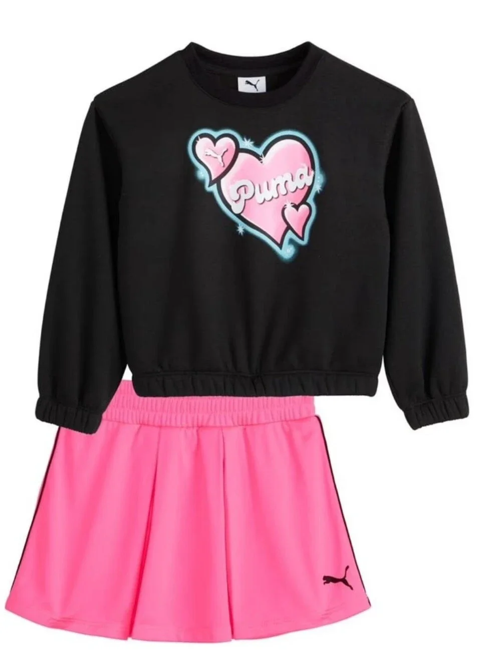 Puma Black Sweatshirt with Hot Pink Skort